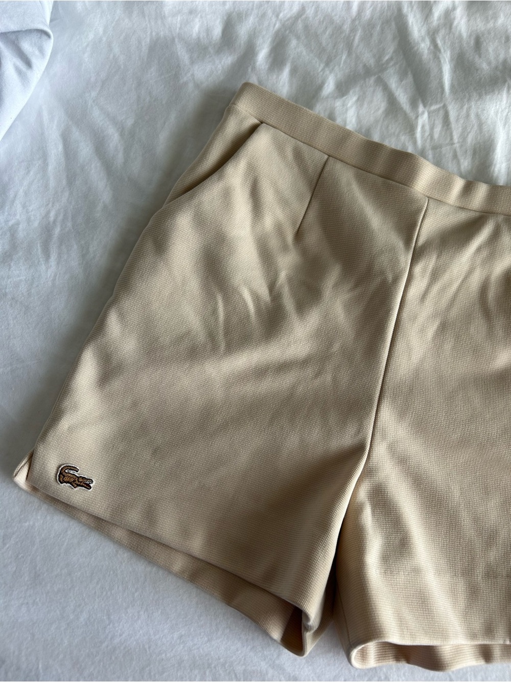 Lacoste Vintage Haymaker Cream Colored Shorts 50s/60s - Picture 2 of 13